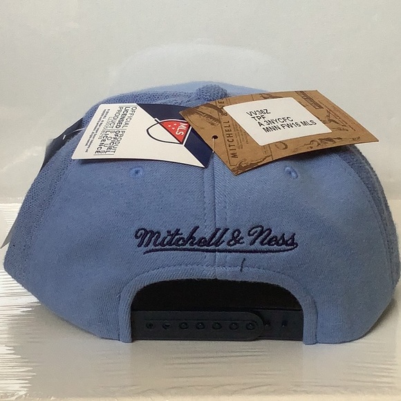 New York City Football Club NYCFC Blue White Mitchell & Ness snap back hat - Picture 4 of 12